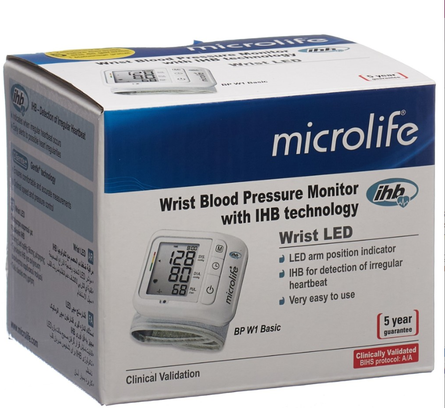 MICROLIFE Blutdruckmessgerät Handgelenk BP W1 bas MICROLIFE Blutdruckmessgerät Handgelenk BP W1 bas