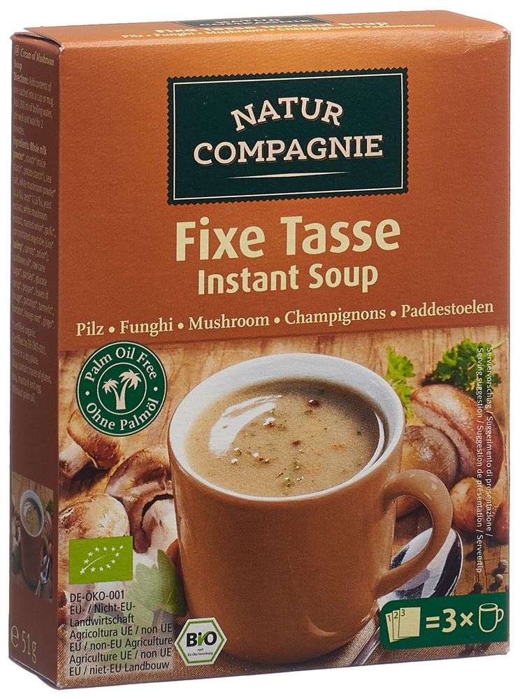 NATUR COMPAGNIE Instant Suppe Pilz Bio 60g