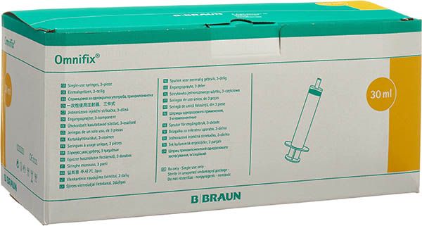 OMNIFIX Spritze 30ml Luer Lock latexfrei 100 Stück