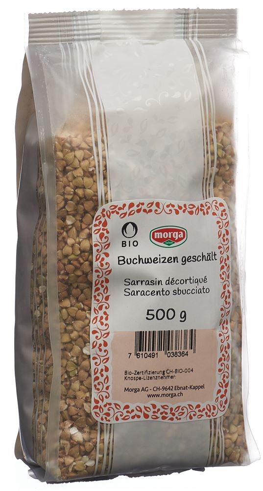 MORGA Buchweizen geschält Bio Knospe Btl 500g MORGA Buchweizen geschält Bio Knospe Btl 500g