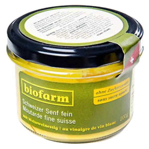 Biofarm Senf fein Knospe CH Glas 200g