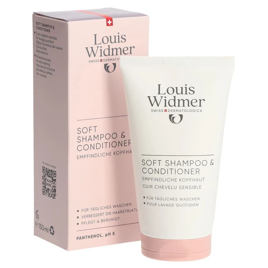 Louis Widmer Soft Shampoo und Conditioner ohne Parfum 150ml