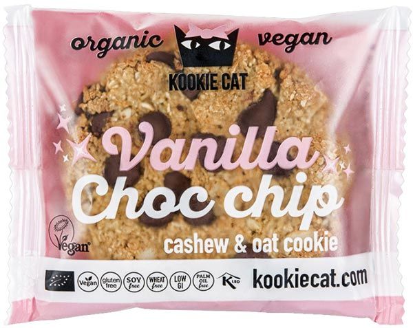 Kookie Cat Vanilla Choc Chip Cookie 50g