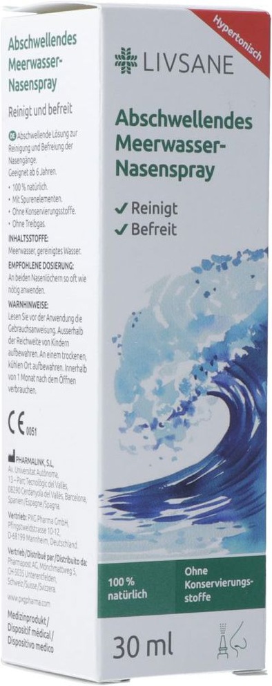 Livsane Nasenspray hypertonisches Meerwasser 30ml Livsane Nasenspray hypertonisches Meerwasser 30ml