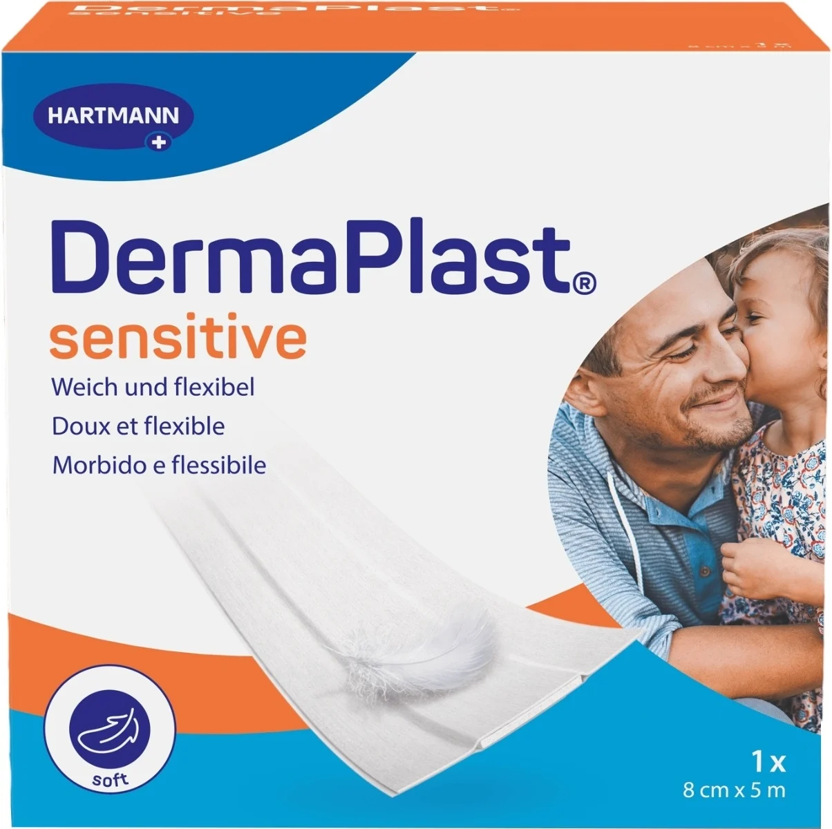 DermaPlast® Sensitive Schnellverband 8 cm x 5 m weiss 15 Stück
