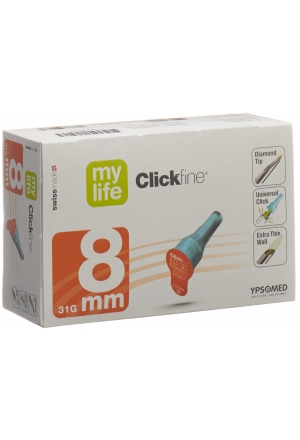 mylife (PI-APS) CLICKFINE Pen Nad 8mm 31G 100 Stück mylife (PI-APS) CLICKFINE Pen Nad 8mm 31G 100 Stück