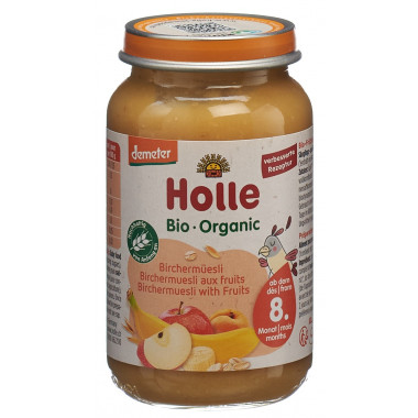 Holle Birchermüsli Glas 220g Holle Birchermüsli Glas 220g