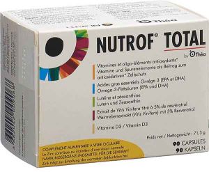 Nutrof Total Vit Spurenelement Omega 3 Kapseln Vitamin D3 90 Stück Nutrof Total Vit Spurenelement Omega 3 Kapseln Vitamin D3 90 Stück