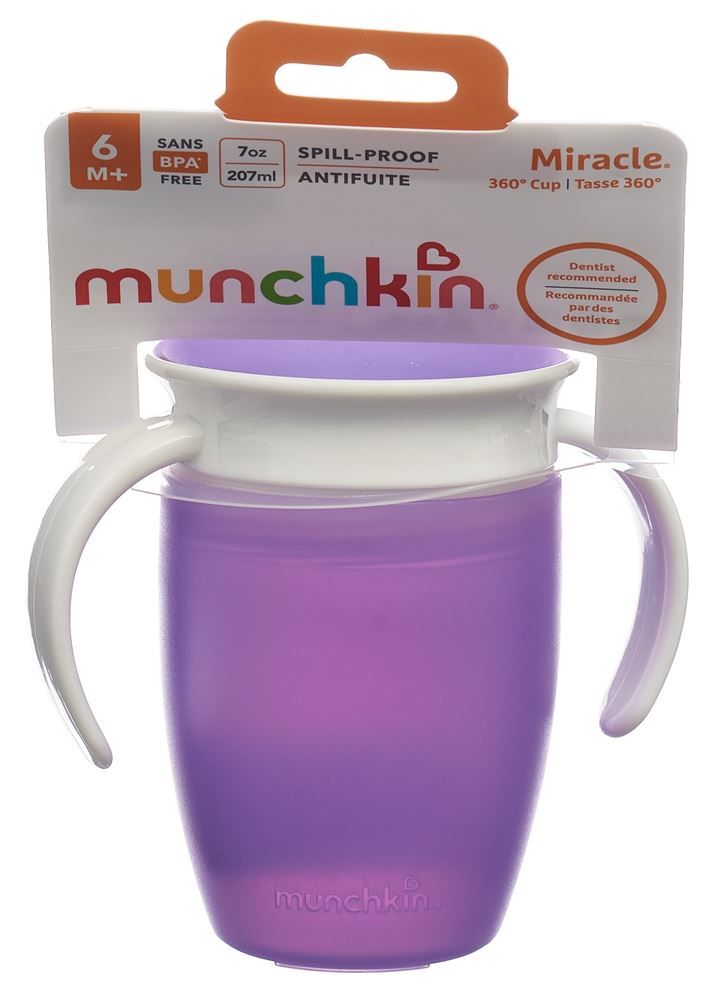 MUNCHKIN Miracle 360° Trinkb 207ml überlaufsicher 6M+