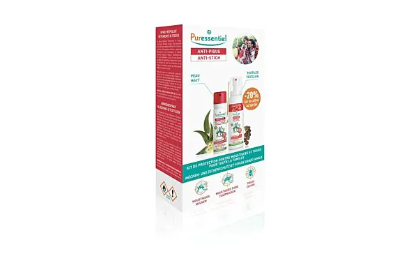 Puressentiel Zecken Box Textilspray 150ml + Abwehrspray 75ml Puressentiel Zecken Box Textilspray 150ml + Abwehrspray 75ml