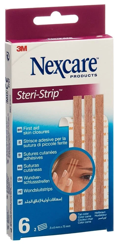 3M NEXCARE Steri Strip 6x75mm beige 6 Stück 3M NEXCARE Steri Strip 6x75mm beige 6 Stück