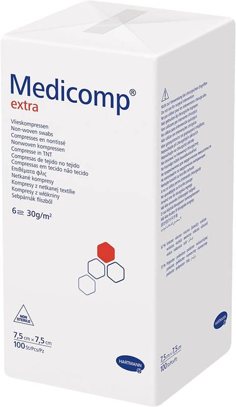 MEDICOMP Extra 6 fach S30 7.5x7.5cm unster 100 Stück