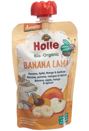 Holle Banan Lama - Pouchy Banane Apfel Mango & Aprikose 100g Holle Banan Lama - Pouchy Banane Apfel Mango & Aprikose 100g