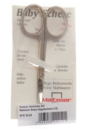 MALTESER Baby Nagelschere schräg 7.5cm No 12