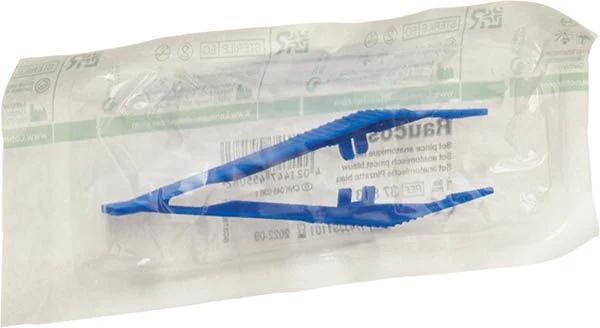 Raucoset Pinzette anatomisch blau steril