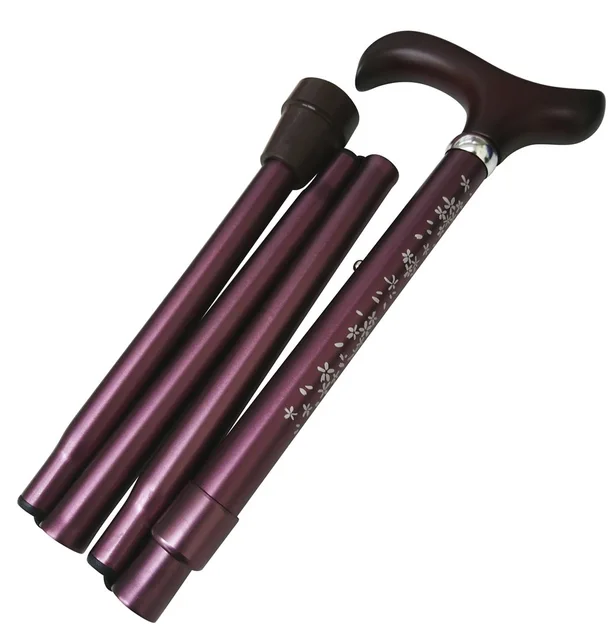 Supair Faltstock 4-fach Alu Saku 85–95 cm lila Design