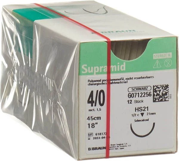 Supramid 45cm HS 21 4-0 schwarz 12 Stück