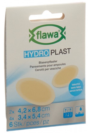Flawa Hydro Plast Blasenpflaster 2 Grössen 6 Stück