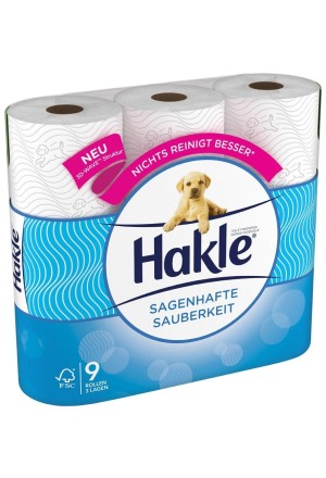Hakle Toilettenpapier Sagenhafte Sauberkeit weiss FSC 9 Stück