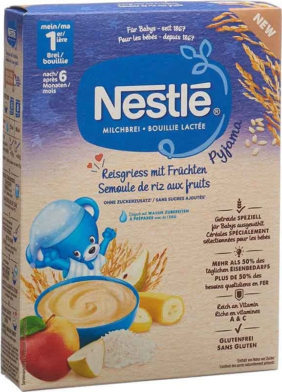 Nestlé Reisgriess Pyjama mit Früchten 6M 250g