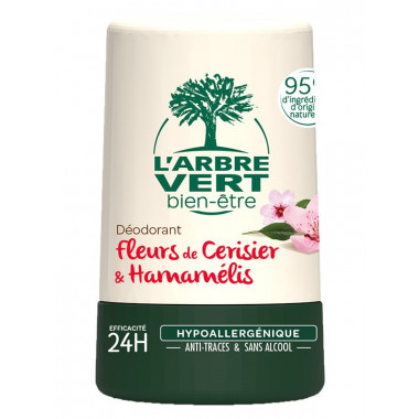L'ARBRE VERT Öko Deodorant Roll-on Kirschblüten & Hamamelis 50ml L'ARBRE VERT Öko Deodorant Roll-on Kirschblüten & Hamamelis 50ml