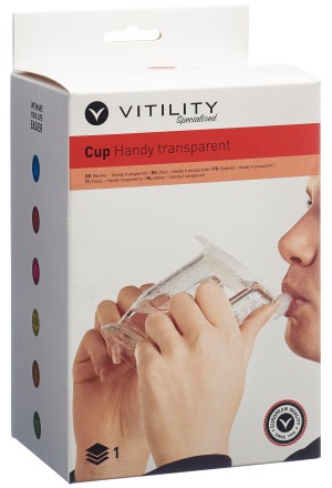 VITILITY Becher HandyCup Institution transparent