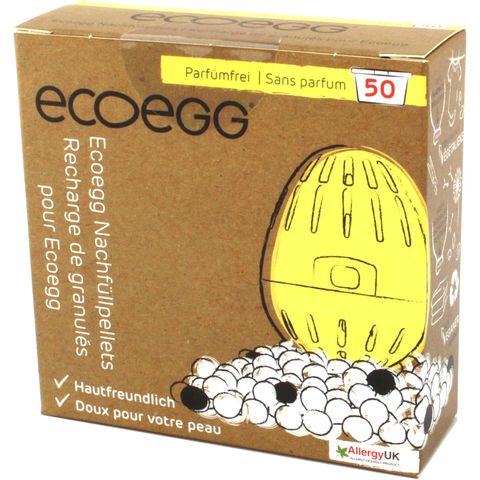 EcoEgg Wasch-Ei Nachfüllpellets parfümfrei für 50 Wäscheladungen
