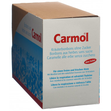 Carmol Kräuterbonbons ohne Zucker 12 Btl 75g