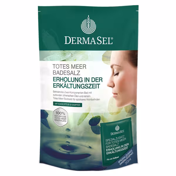 DERMASEL Badesalz Erkältung 20 ml 400g