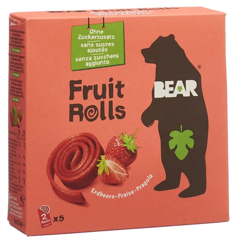 BEAR Fruit Rolls Erdbeer 5 Beutel 20g