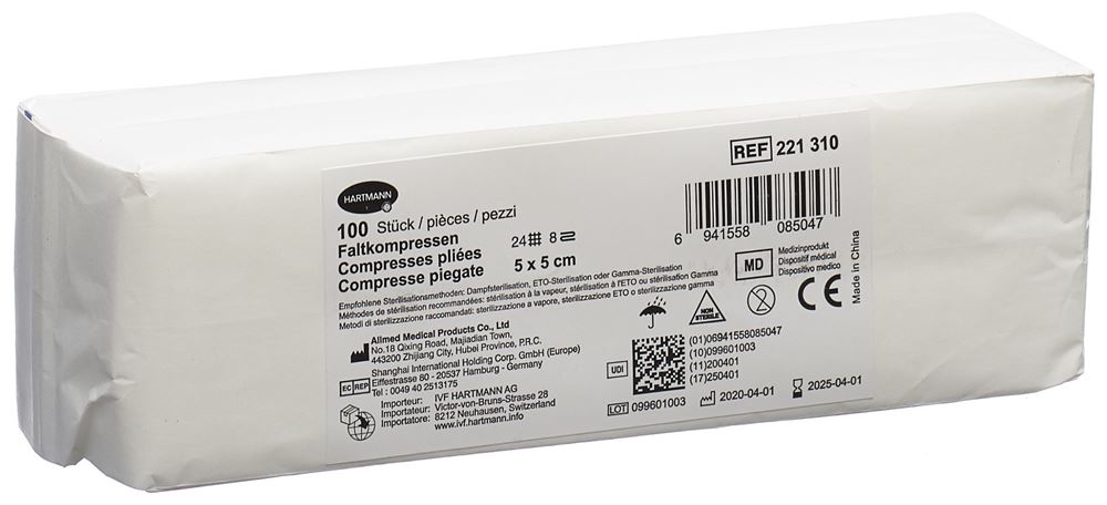 IVF Faltkompresse T24 5x5cm 8fach 100 Stuck IVF Faltkompresse T24 5x5cm 8fach 100 Stuck
