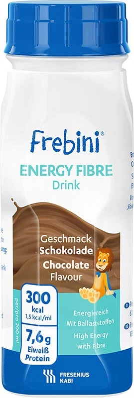 FREBINI Energy Fibre Drink Schokolade 4 Flaschen 200ml