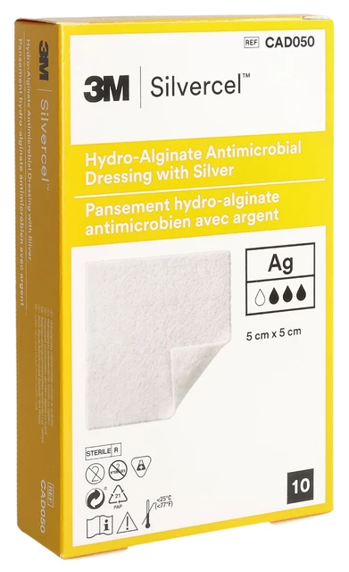SILVERCEL Hydroalginate Kompressen 5 x 5 cm 10 Stück