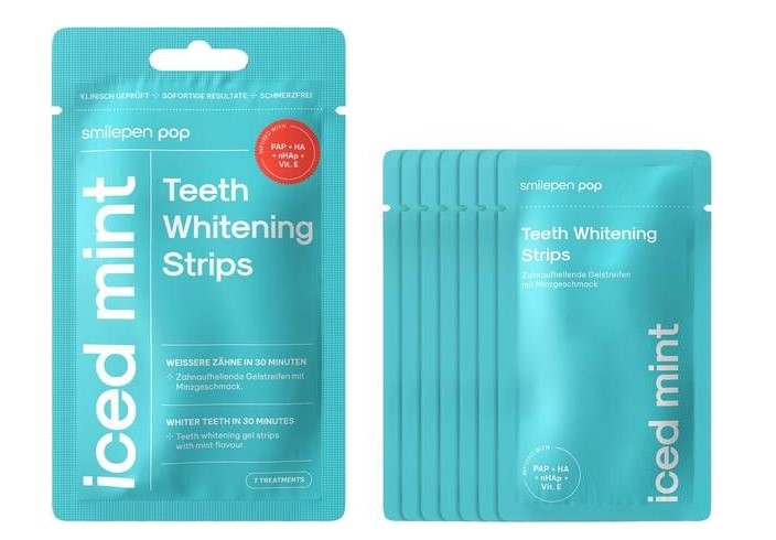 smilepen Pop Teeth Whit Strips Iced Mint 7 x 2 Stück