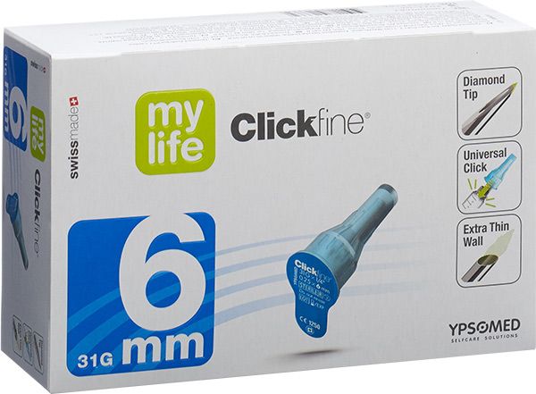 mylife (PI-APS) CLICKFINE Pen Nad 6mm 31G 100 Stück mylife (PI-APS) CLICKFINE Pen Nad 6mm 31G 100 Stück