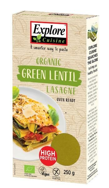EXPLORE CUISINE Lasagne aus Grün Linsen Bio 250g