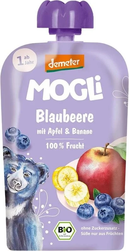 MOGLI Quetschie Blaubeere Apfel Banane Beutel 100g