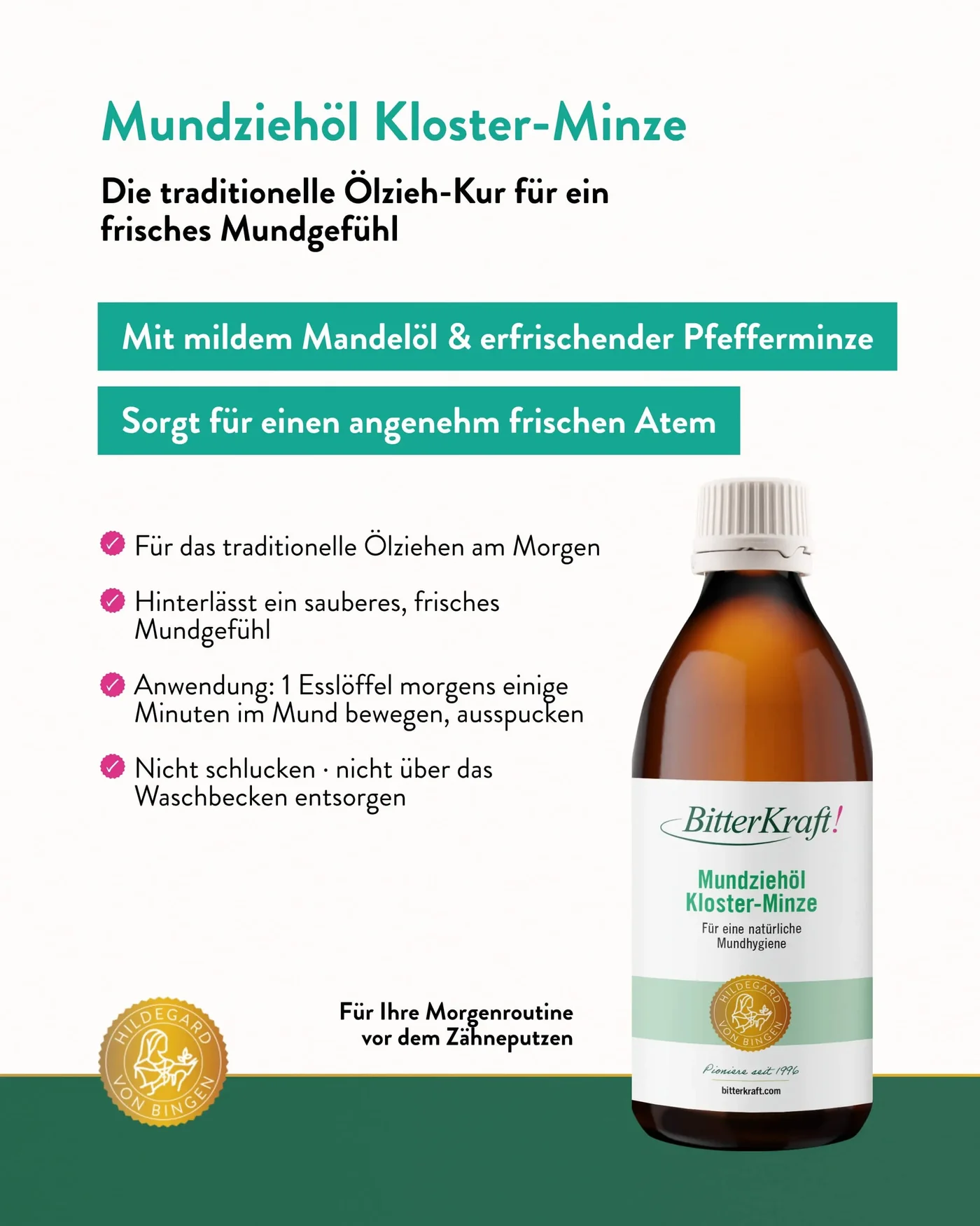 BitterKraft! Mundziehöl Kloster-Minze 200ml