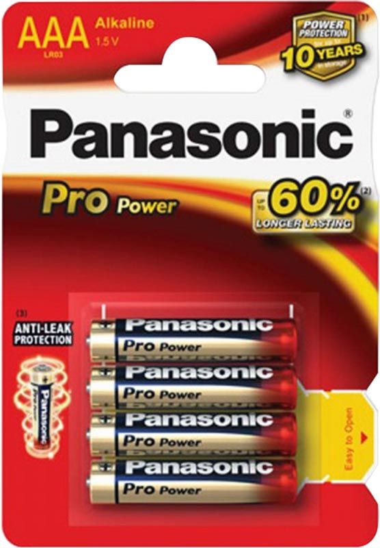 Panasonic Batterien Pro Power AAA LR03 4 Stück