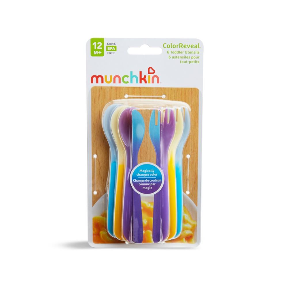 MUNCHKIN Löffel Gabel ColourRev 12M+ 6 Stück