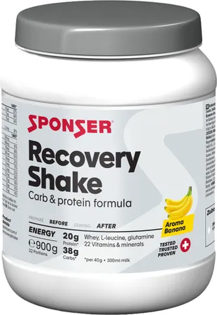 SPONSER® Recovery Shake Pulver Banana Dose 900g