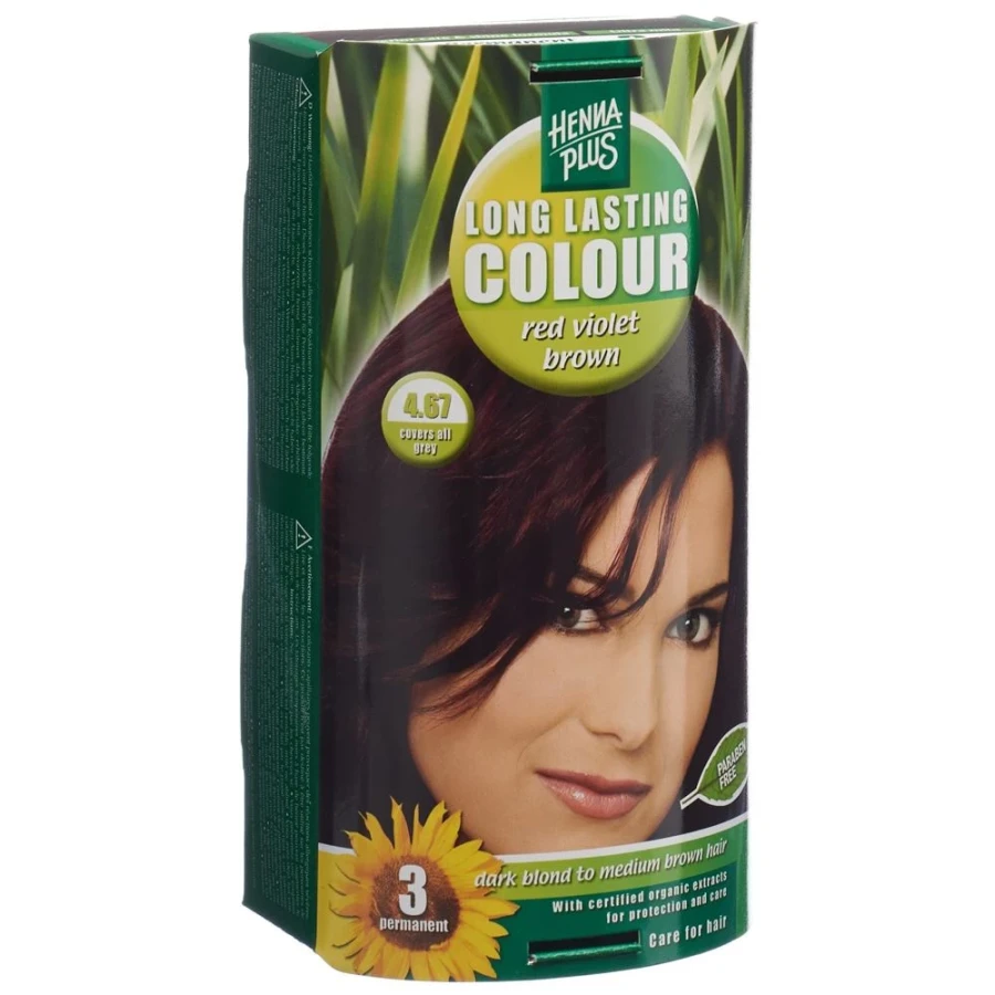 HENNA Plus Long Lasting Colour 4.67 Red Violet Brown