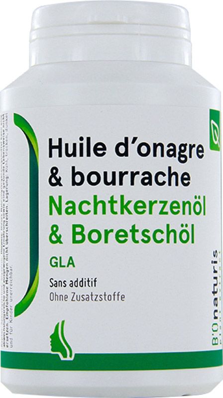 BIOnaturis Nachtkerzenöl & Borretschöl Kapseln 500mg Bio 180 Stück BIOnaturis Nachtkerzenöl & Borretschöl Kapseln 500mg Bio 180 Stück