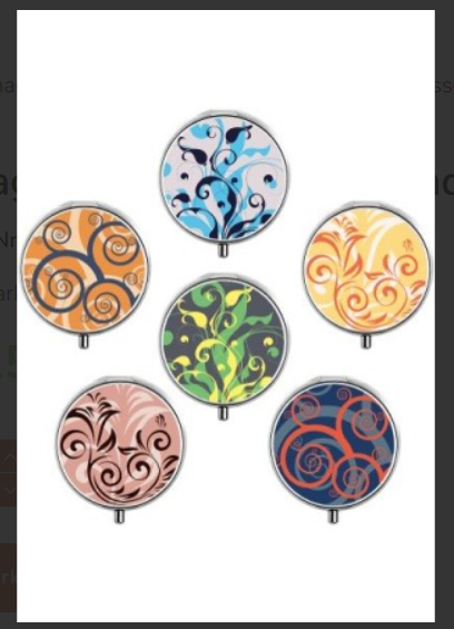 Sahag Pillendose Fancy rund 3 Fächer ass