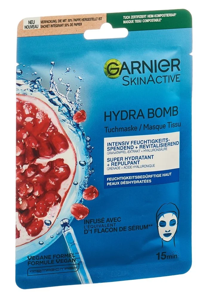 Garnier Hydra Bomb Tuchmaske Granatapfel 28g