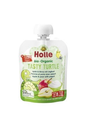 Holle Tasty Turtle Apfel & Birne mit Joghurt Btl 85g Holle Tasty Turtle Apfel & Birne mit Joghurt Btl 85g