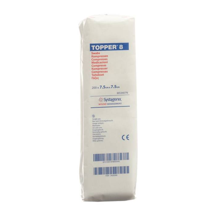 Topper 8 NW Kompressen 10x10cm unsteril 200 Stück