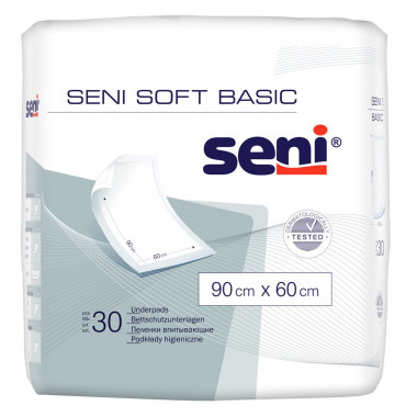 Seni Soft Basic Krankenunterlagen 90x60cm undurchlässig 30 Stück