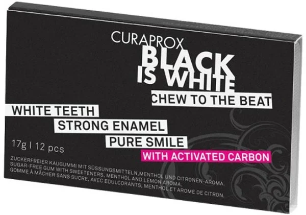 Curaprox Black is White Kaugummi Disp m 12 Blist