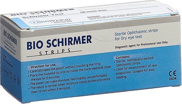 SCHIRMER STRIPS Sterile Ophtalmic Strips 100 Stück